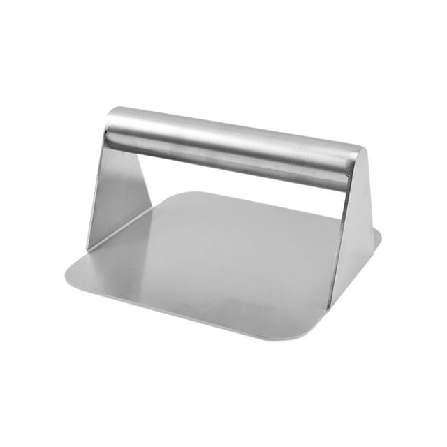 Presse à Burger en Acier Inoxydable 1 Pce Antiadhésif Compatible Lave-Vaisselle avec Poignée Résistante à la Chaleur Réduire le Temps de Cuisson Extraire la Graisse pour Plaque de Cuisson BBQs Cookouts Maison Cuisine