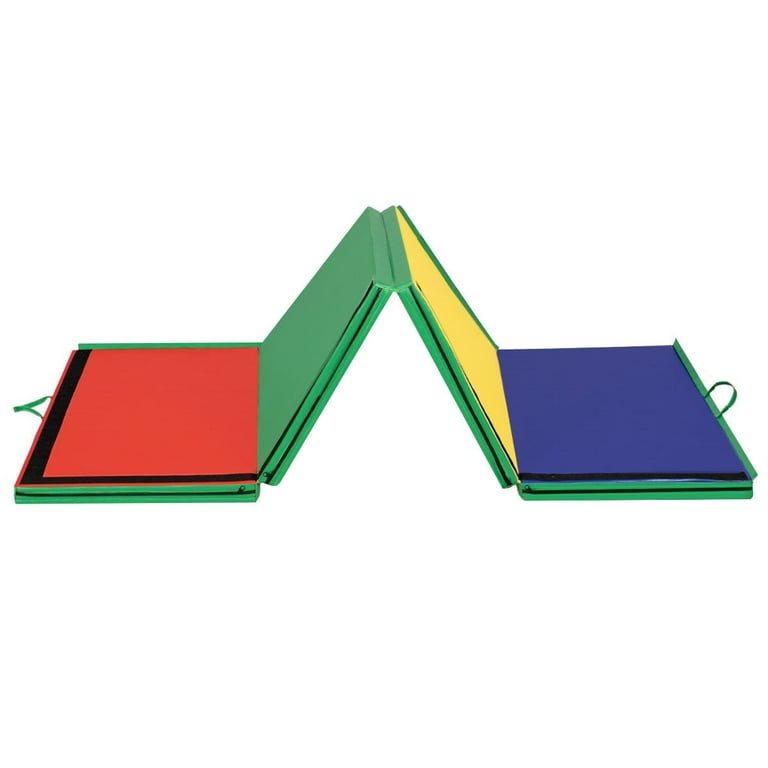 4'x10'x2 Gymnastics Mat Yoga Mat Folding Panel Thick Gym Multicolor 