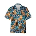 thumbnail image 2 of Camisas de feliz día de Pascua para hombres, camisa hawaiana informal con estampado 3D de huevo, blusas con botones de conejo de dibujos animados, 2 of 4