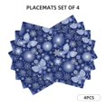 thumbnail image 3 of Placemats Set of 4 / 6, Beautiful Snowflake Butterfly Placemats for Dining Table Indoor/Outdoors Heat Resistant Washable Placemats 18" x 12", 3 of 8