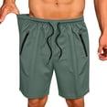 thumbnail image 2 of Men's Quick Dry Mesh Athletic Shorts, Casual Elastic Waist Drawstring Workout Shorts with Zipper Pockets, Lightweight Breathable Gym Running Sports Shorts for Men, Summer Loose Fit Activewear Shorts, 2 of 7