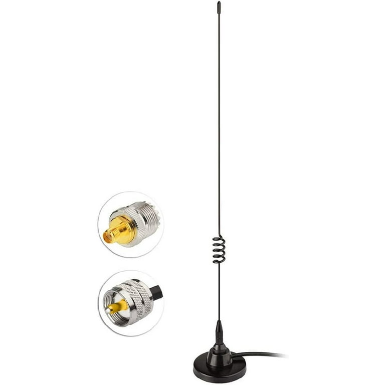 Eightwood Dual Band VHF UHF Ham Radio Antenna with Magnetic