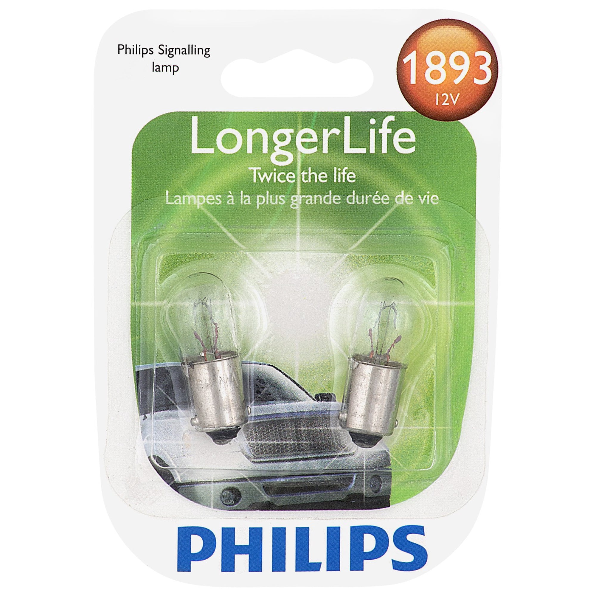 Philips LongerLife Miniature 1893LL, Pack of 2