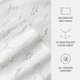 thumbnail image 6 of Noble Linens 4 Piece 300TC Cotton Printed Sheets, Wild Garden White, Full, 6 of 10