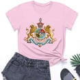 thumbnail image 4 of Levmjia Women's Vintage Print Short Sleeve Graphic Tee Soft Cotton-Like Crew Neck T-Shirt Casual Comfort Stretch Top for Women, 4 of 5