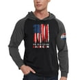 thumbnail image 4 of GIPQJK Men's Graphic Hoodies Usa Flag Hooded Sweatshirts Multicolor Panel Pullover Tops Casual Loose American Flag Print Patriotic Hoodies Sweatshirts with Pockets,Dark Gray XL, 4 of 6