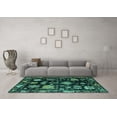 thumbnail image 3 of Ahgly Company Indoor Rectangle Abstract Turquoise Blue Modern Area Rugs, 8' x 12', 3 of 4