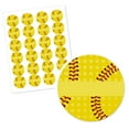 thumbnail image 2 of Big Dot of Happiness Grand Slam - Fastpitch Softball - Birthday Party or Baby Shower Circle Sticker Labels - 24 Count, 2 of 4