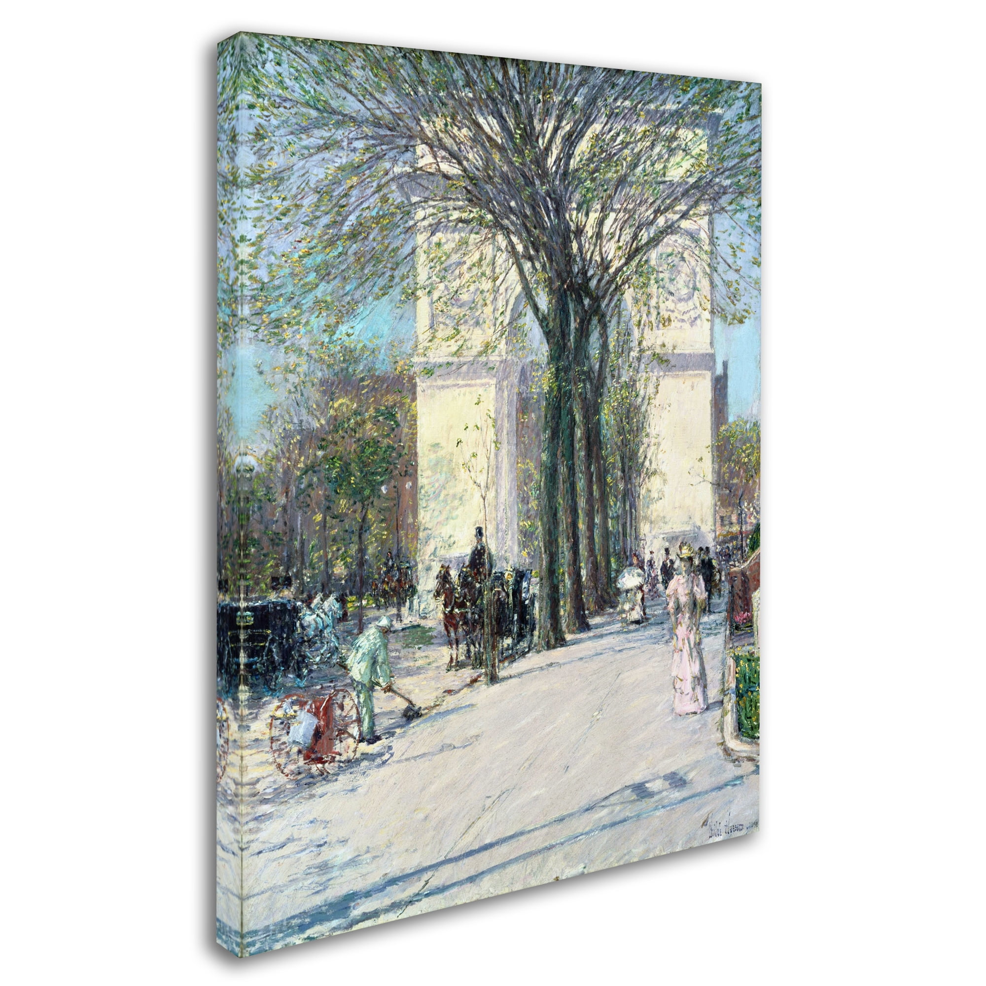Childe Hassam 'Washington Arch In Spring' Canvas Art