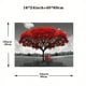 thumbnail image 4 of 1pc Tree Landscape Wall Art Canvas Lake Moon Painting Red And Black Scenery Picture, Modern Nature Artwork For Living Room Bedroom Bathroom Home Office Wall, No Frame 12x16inch 16x24inch, 4 of 5