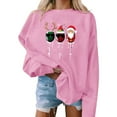 thumbnail image 2 of Frostluinai Christmas Sweatshirt for Women Crewneck Christmas Tree Long Sleeve Shirt Xmas Holiday Party Pullover Sweater Tops, 2 of 5