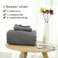 thumbnail image 6 of Unique Bargains 1-Piece Jacquard Solid Stretch Armchair Slipcover, Gray, 6 of 7