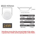 thumbnail image 1 of Luz LED empotrada ultrafina, panel de AC100-240V, 6W-24W, luz blanca cálida ultrabrillante, se puede utilizar en la cocina y el estudio, 1 of 4