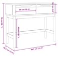 thumbnail image 4 of vidaXL Console Table FLORO Grey 89.5x36.5x73 cm Solid Wood Pine, 4 of 5