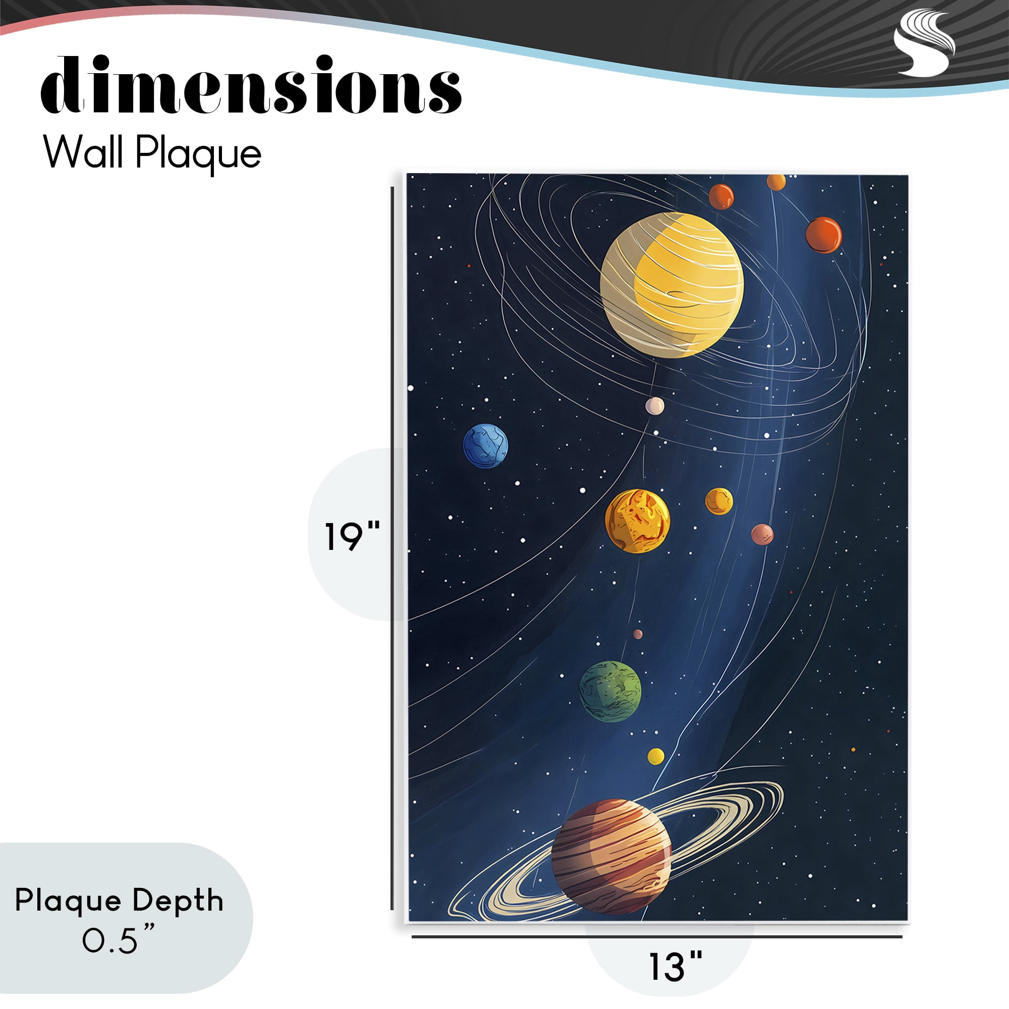 Stupell Industries Planets Aligned in Celestial Orbit Wall Plaque Art, design by Creative Studio