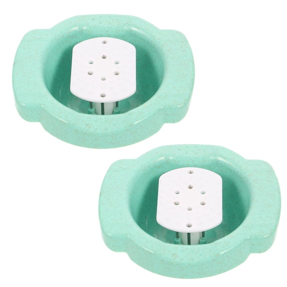 GOOHOCHY 2 Pcs Holder Vegetable Safety Grating Slicer 11.2X10.5X5CM Blue