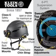 thumbnail image 3 of Casco de seguridad Klein Tools 60517 ventilado clase C con lámpara, 3 of 9