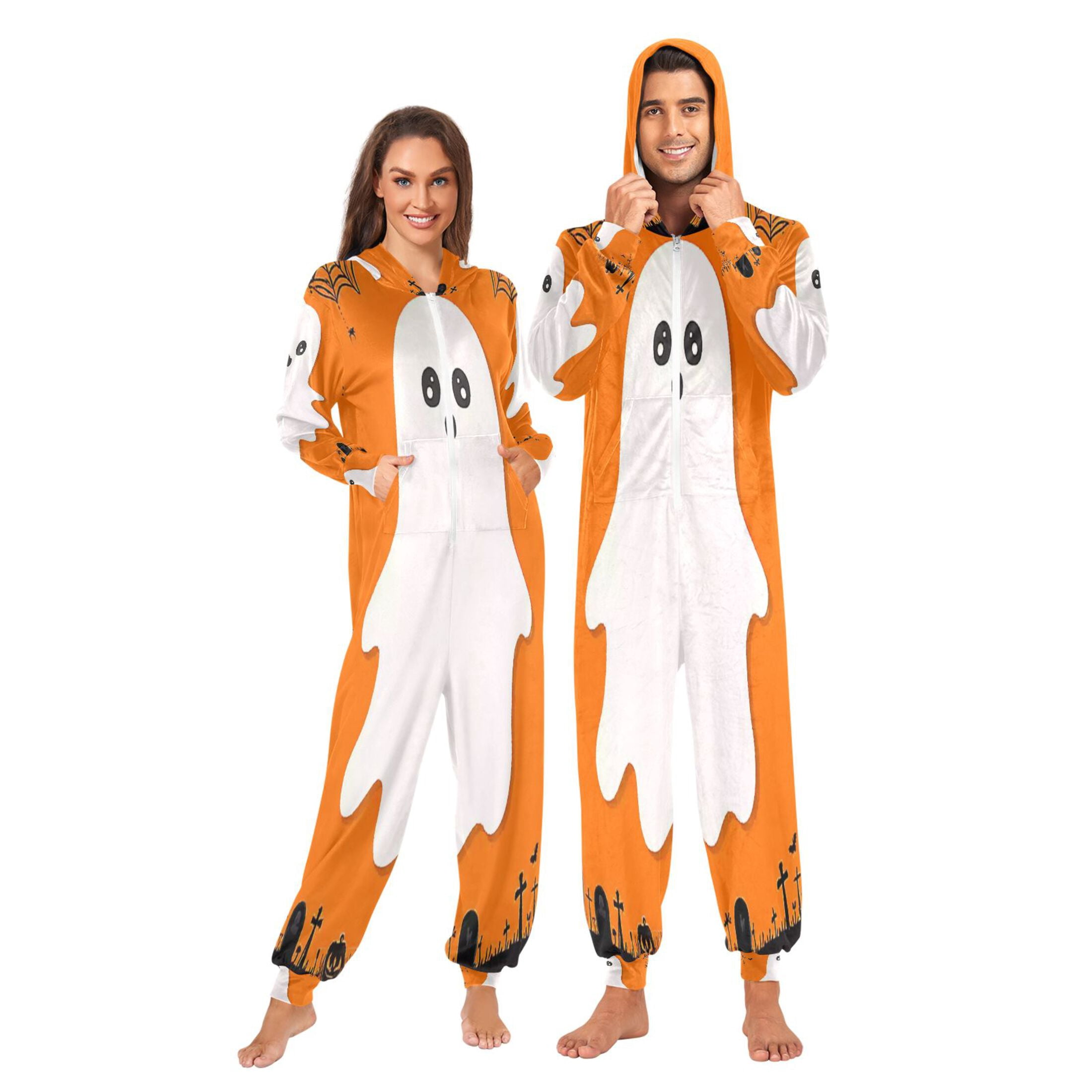 IAUYY Unisex Adult Onesie Pajamas Ultra-Soft Crystal-Soft Fabric, Halloween Adult Onesie Pajamas Adults,With a Zipper Plus Size Onesie Pajamas, Black Eyes