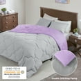 thumbnail image 5 of Comfort Spaces Twin/Twin XL Comforter Sets, 2-Piece Reversible Bedding Set, Comforter Bed Set for Dorm College, Lavender, 5 of 10