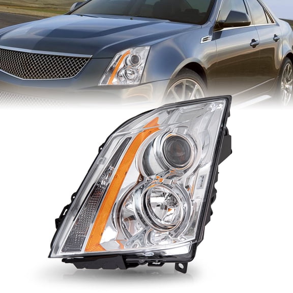 For 2008 -2014 Cadillac CTS CT-S Passenger Side LH/RH Halogen Headlights W/BULBS