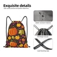 thumbnail image 4 of Daiia Autumn Harvest Pumpkin Joy Pattern Drawstring Backpack, Gym Bag, Lightweight Backpack, Water-Resistant Bag Travel Sports Backpack, Fitness Bag, Yoga Bag-Medium, 4 of 6