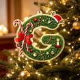thumbnail image 6 of Ikohbadg 26 Letter Ornaments for Christmas Tree Decoration, Personalized Hanging Pendant Xmas Alphabet for Christmas Initial Ornament, DIY Craft Ornaments, Christmas Gifts for Family Friends (G), 6 of 6