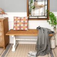 thumbnail image 2 of LuxenHome 45" W Farmhouse White and Natural Wood Entry Coffee Table or Bench, 2 of 9