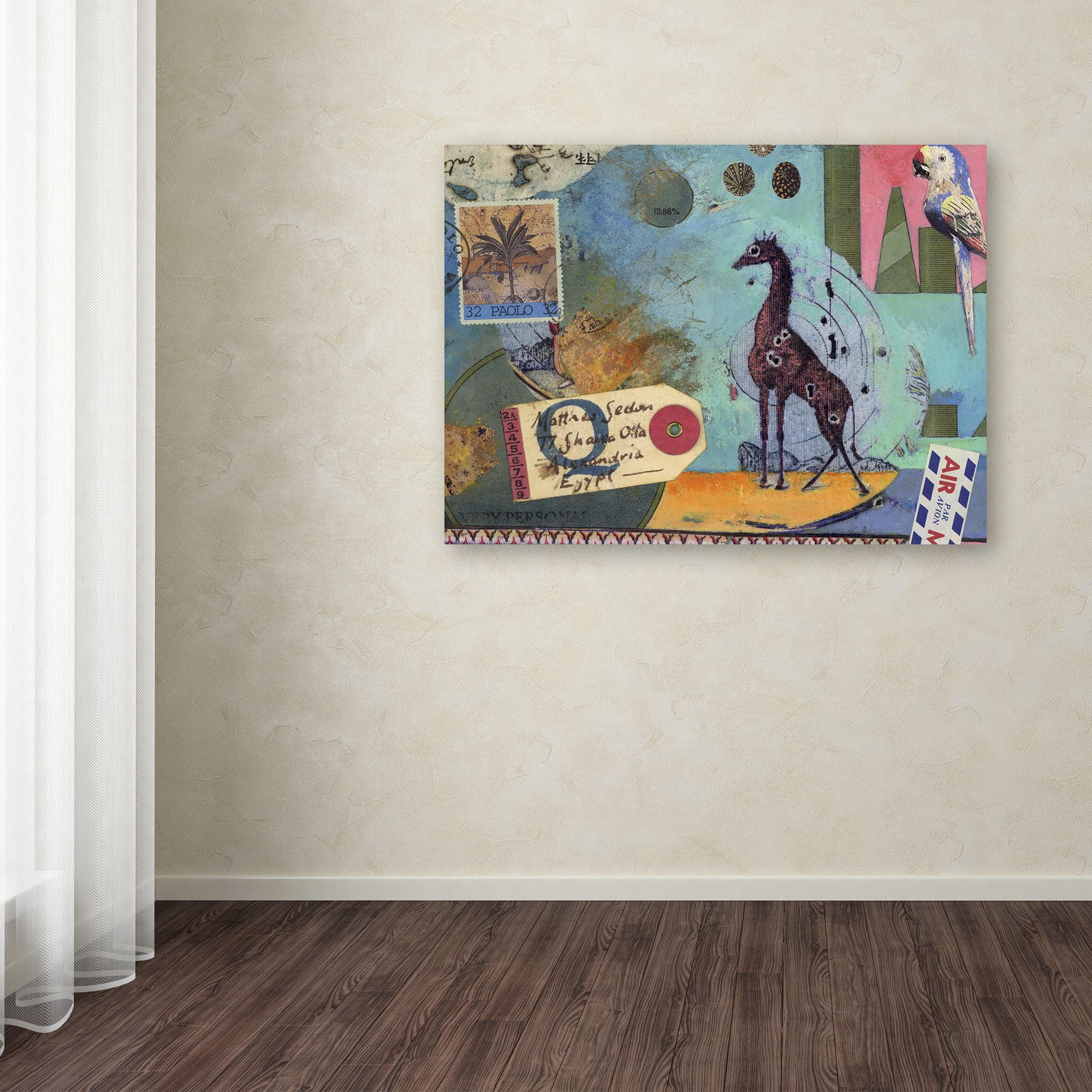 Trademark Fine Art 'Giraffe' Canvas Art by Nick Bantock
