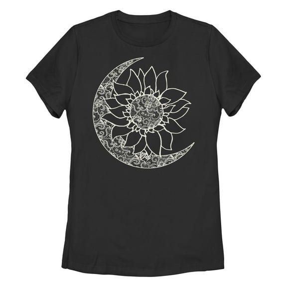 Women's Lost Gods Lace Sun and Moon Graphic T-Shirt