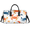 Black, variant on Galaxy Astronaut Gym Bag for Women Men, Travel Duffle Bag Lightweight Waterproof Carry on Weekender Overnight Tote for Dance Cheer Sport, Space Astronaut