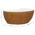 thumbnail image 3 of Safavieh Hylda Mid-Century Free Form Rattan Glass Coffee Table, Natural, 3 of 13