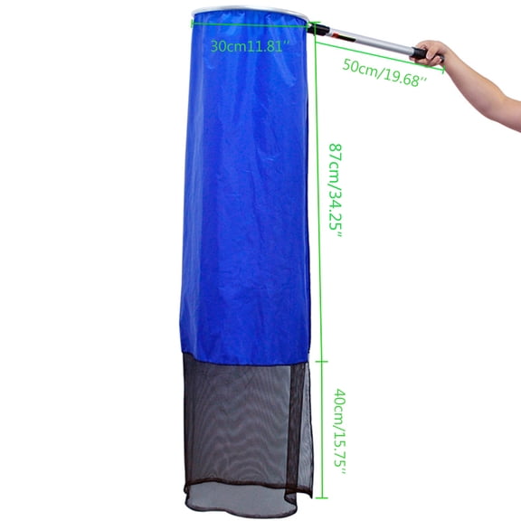 lixuesong Creatures Aquarium Japanese Sock Net Fishing Net Fish Landing Net Catching Net Soft Basket for Large Fish Spawning Breeding Transfering Accessories