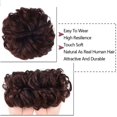 thumbnail image 3 of Chignon Désordonné Pièce de Cheveux Extensions de Cheveux Élastiques Queue de Cheval avec Cheveux Synthétiques Accessoires Auburn Foncé, 3 of 7