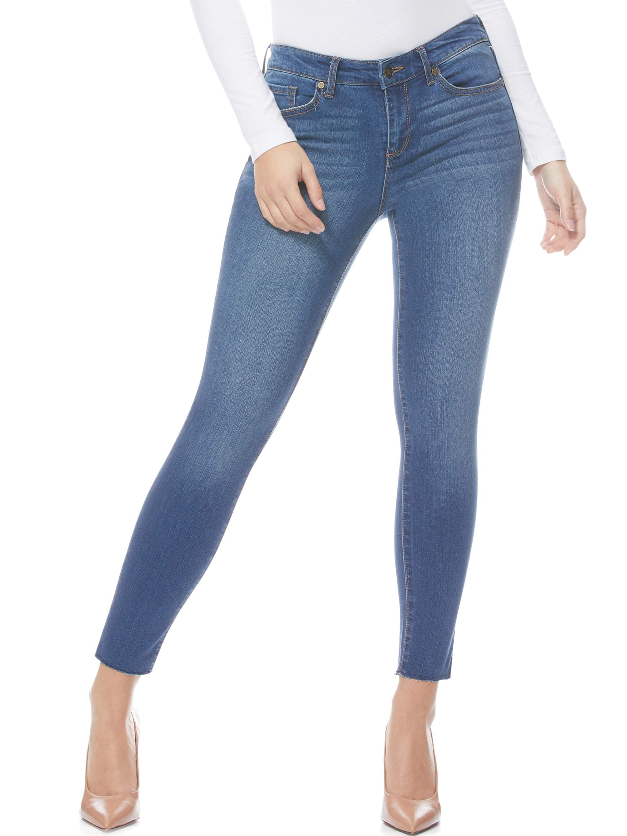 Sofia Jeans by Sofia Vergara Women's Skinny Mid Rise Stretch Ankle ...