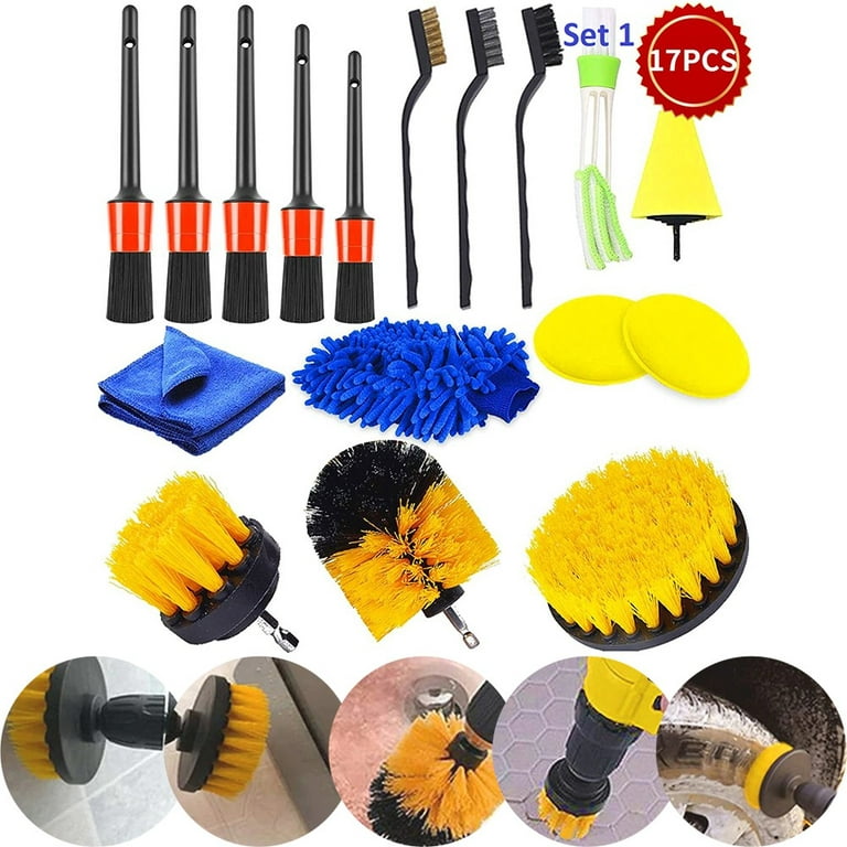 Car Cleaning Tools Detailing Brush Kit Boar Hair Vehicle Auto Engine  Accessories