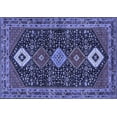 thumbnail image 1 of Ahgly Company Indoor Rectangle Persian Blue Traditional Area Rugs, 7' x 9', 1 of 4