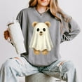 thumbnail image 5 of Watercolor Ghost Bear - Womens Lightweight Garment Dyed Sweatshirt, 5 of 6