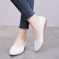 thumbnail image 1 of ZTTD Fashion Women Pointed Toe Slip-On Shoes Solid Color Jobs Single Shoes Peas Shoes, 1 of 9