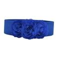 thumbnail image 2 of Cinturón de cintura elástico ancho para mujeres Band de cintura gruesa para accesorios de abrigo de suéter Azul real, 2 of 8