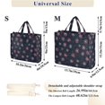 thumbnail image 2 of FORMRS Womens Corduroy Tote Bag Crossbody Shoulder Handbag with Pocket, Red Fireworks Pattern, 2 of 7