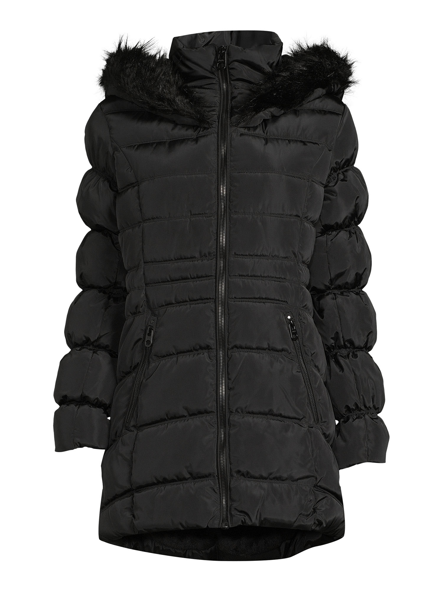 XOXO Women's Puffer Coat with Oversized Hood - image 5 of 5