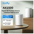 thumbnail image 1 of Mesh Wifi 6 Ax1500 Router Wifi Gigabit Cudy M1500(2-pack) Cobertura 200m², Conecta 120 Dispositivos, Control Parental, Compatible Con 1000mbps, Red Estable Y Rápida Para Casa Grande, 1 of 8