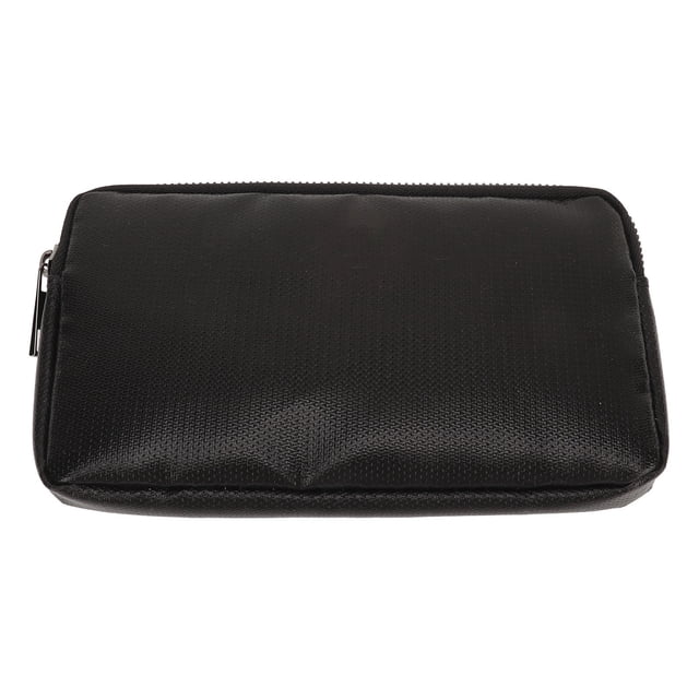 Fireproof Document Bag, Large Capacity Waterproof Document Bag Portable Black for Power Bank for Cash