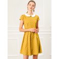 thumbnail image 2 of INSPIRE CHIC Women's Doll Collar Above Knee Hidden Zipper Back Dress, 2 of 4