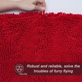 thumbnail image 6 of Bathroom Rugs Sets 2 Piece, Ultra Soft Absorbent Bath mat Chenille Bathroom Rug, Antiskid Bath mats Washable Bathroom mat (20x32 inch + 16x24 inch) Red, 6 of 6