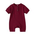thumbnail image 1 of Xingqing Nouveau-Né Garçon Fille Manches Courtes Tricoté Romper Combinaison une Pièce Clothes, 1 of 9