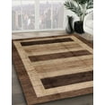 thumbnail image 3 of Ahgly Company Machine Washable Indoor Rectangle Abstract Red Brown Area Rugs, 8' x 12', 3 of 7
