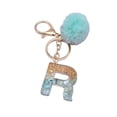 thumbnail image 2 of Letter Pendant Plush Ball Key Chain Resin Sequin Buckle Keyring Holder Charm Decoration, 2 of 8