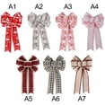 thumbnail image 2 of 3 Pcs Christmas Bow Decorations, Large Grey Bows with Tree Deer Pattern, Christmas Wreath Bow, Xmas Tree Topper Bows DIY Crafts Indoor Outdoor Decor, Grey, 2 of 7
