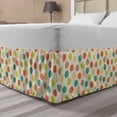 thumbnail image 1 of Retro Bed Skirt, Colorful Pattern with Striped Circles on Grungy Background Funky Abstract and Spotty, Elastic Bedskirt Dust Ruffle Wrap Around for Bedding Decor, 4 Sizes, Multicolor, by Ambesonne, 1 of 2